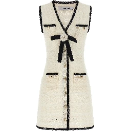Bicolor Cotton Short Dress