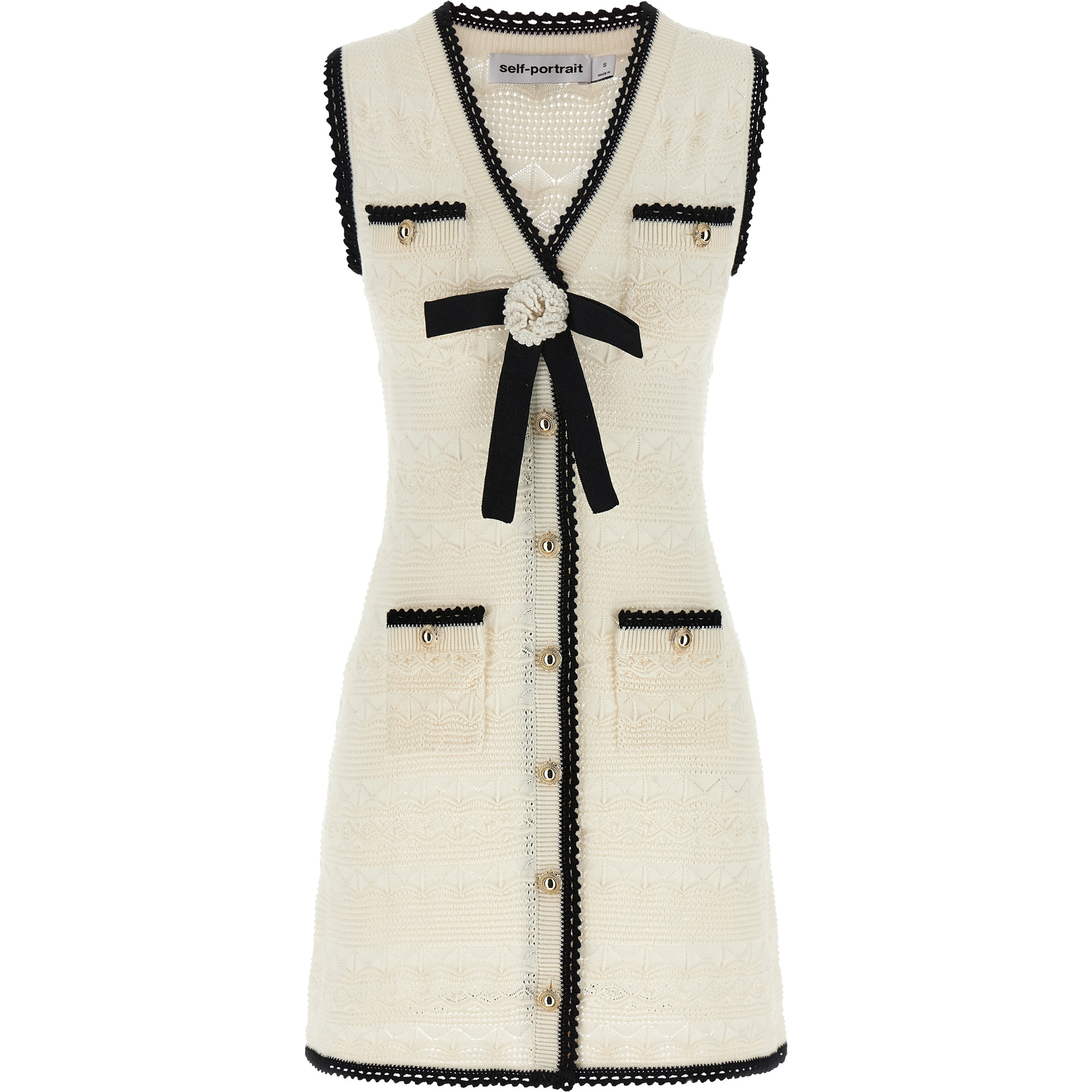 Bicolor Cotton Short Dress