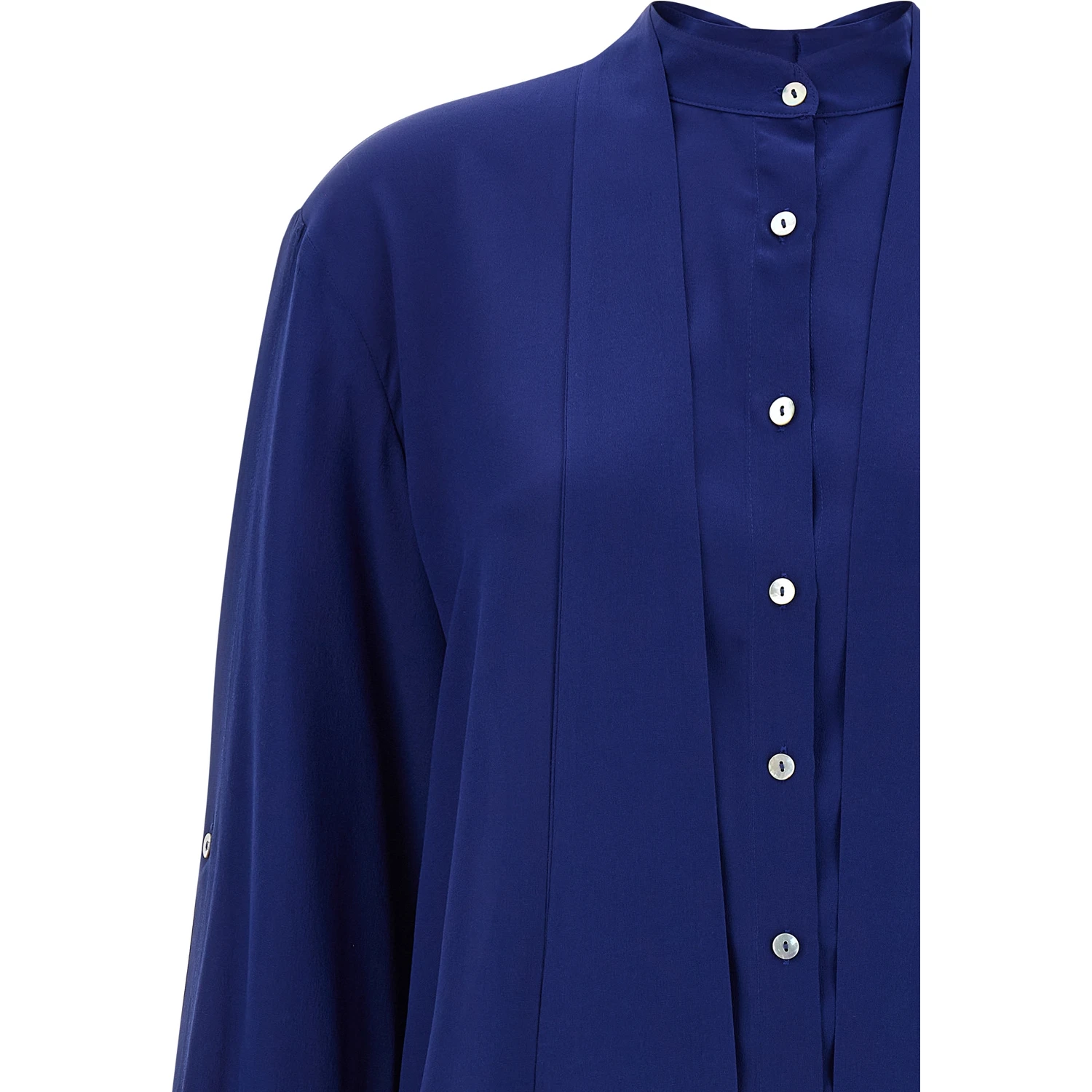 Blue Silk Blouse