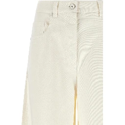 White Cotton Relaxed Fit Jeans