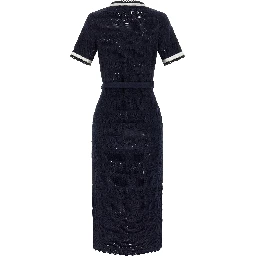 Blue Cotton Midi Dress