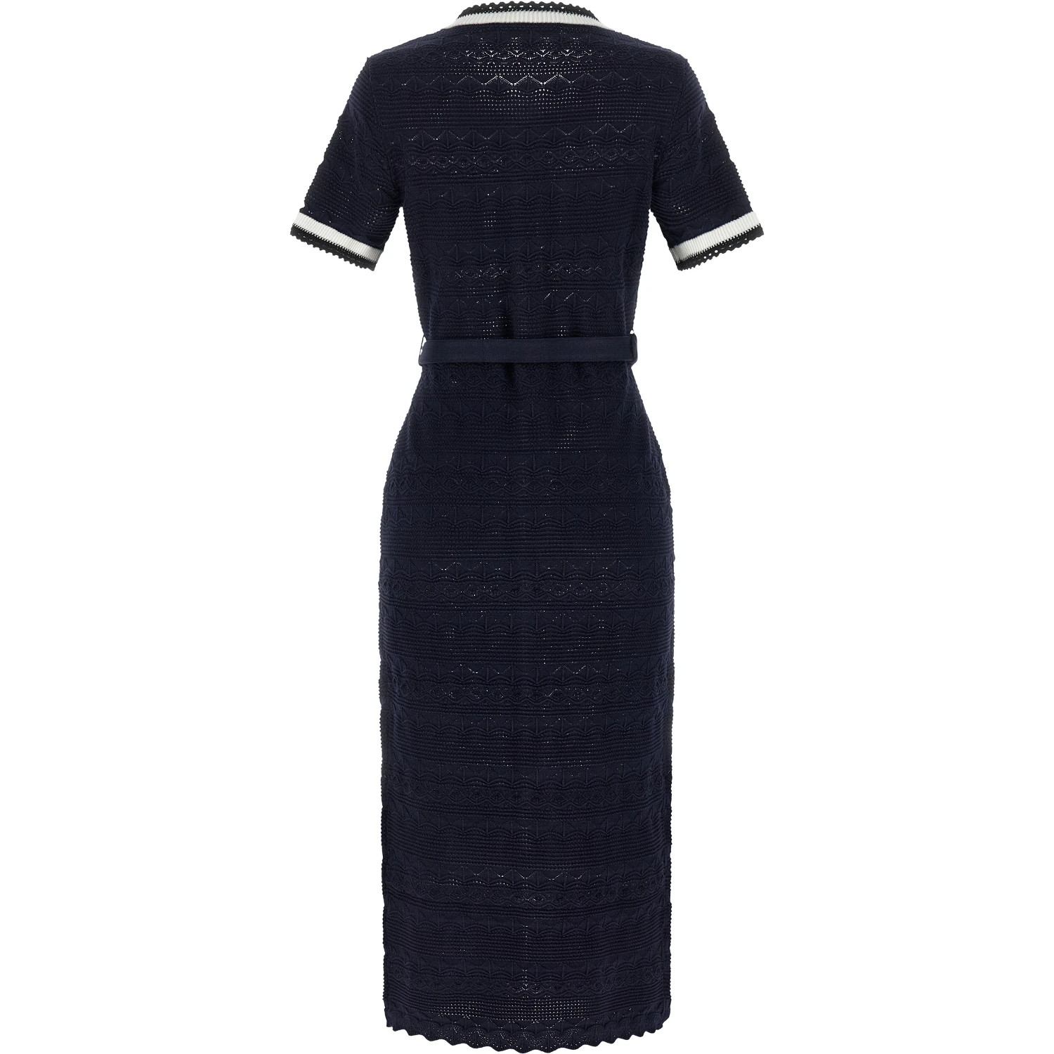 Blue Cotton Midi Dress