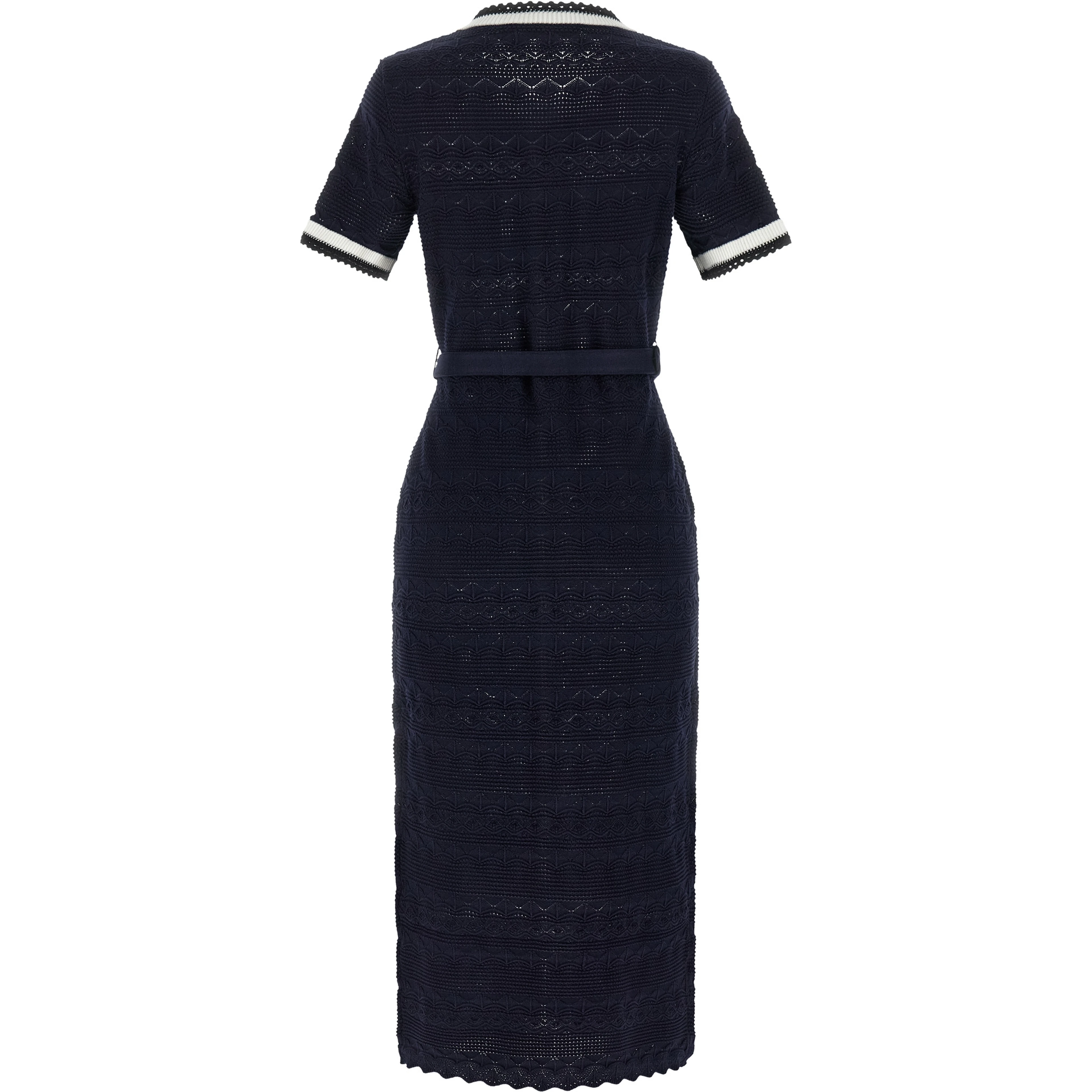 Blue Cotton Midi Dress
