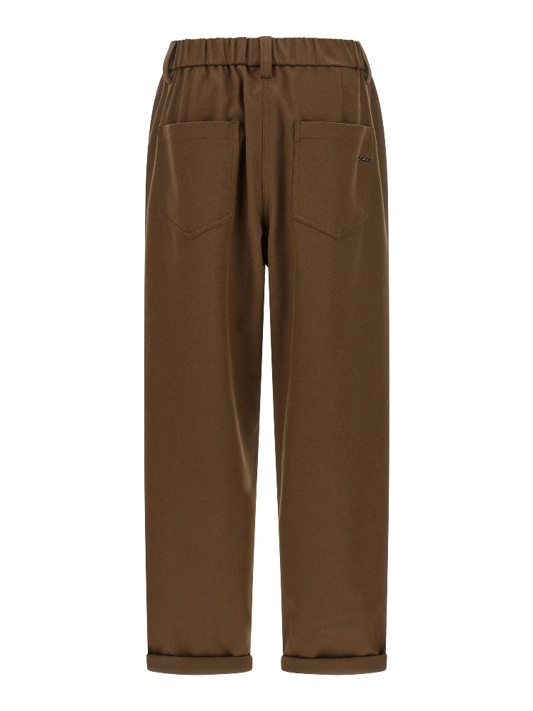 Brown Cotton Casual Pants alternative
