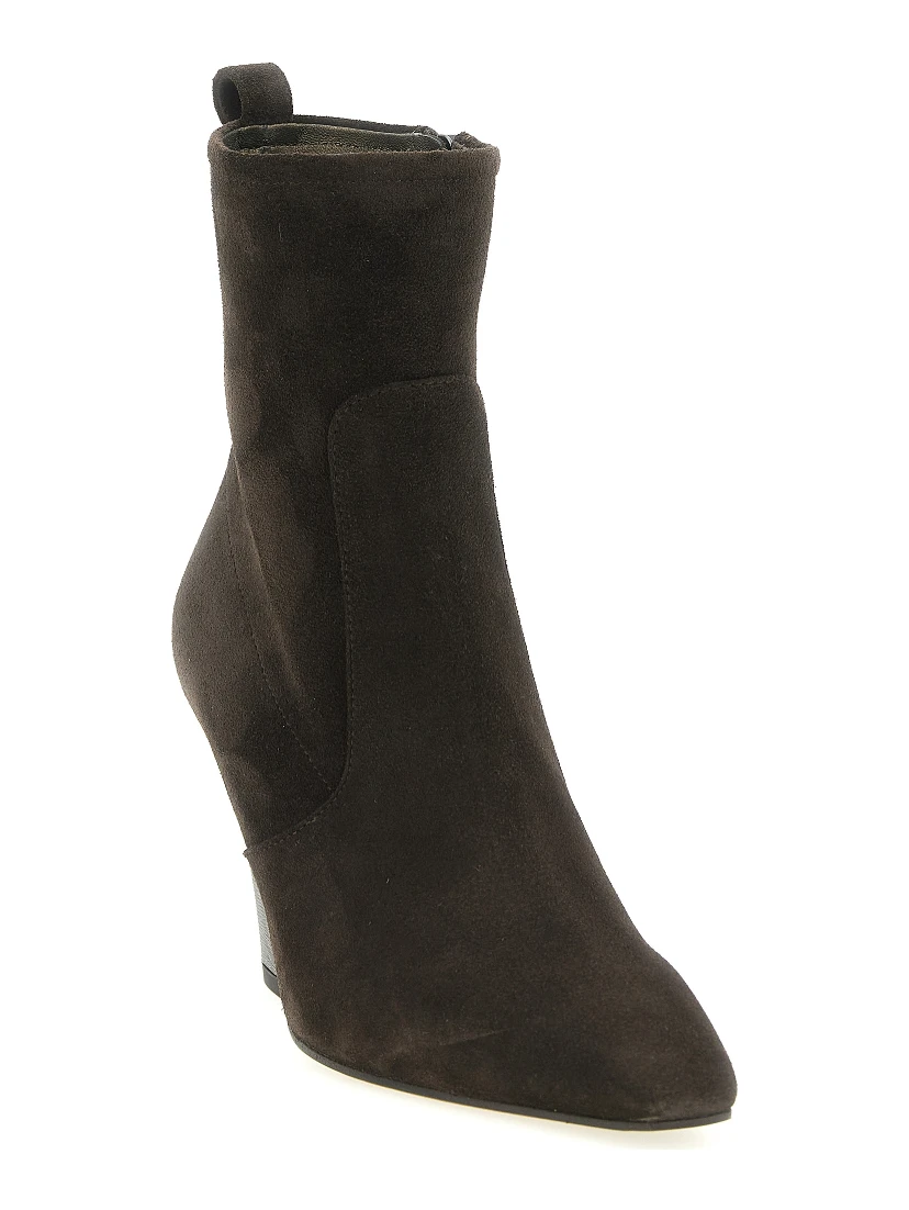 Brown Calfskin Ankle Boots