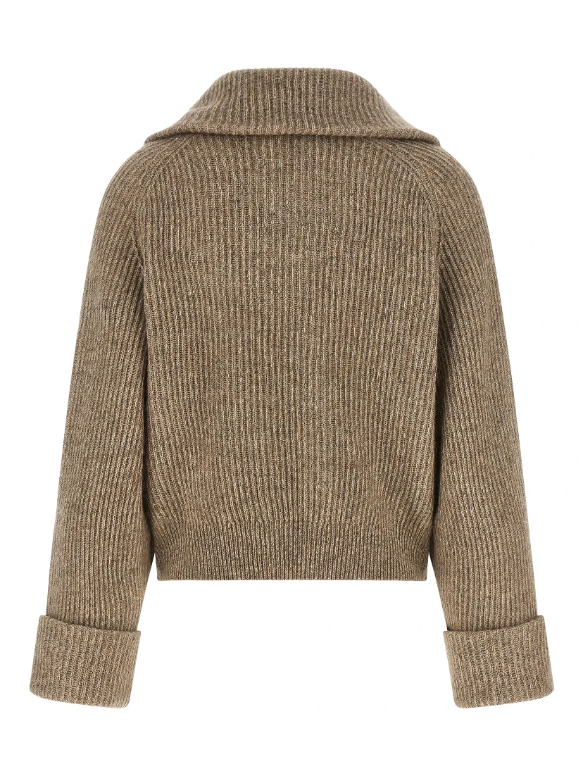 Beige Cashmere Cardigan
