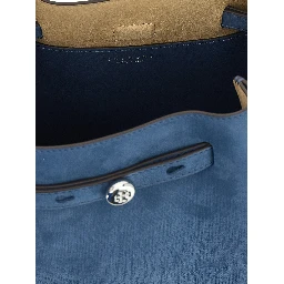 Blue Lamb Leather Handbag