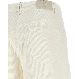 White Cotton Relaxed Fit Jeans
