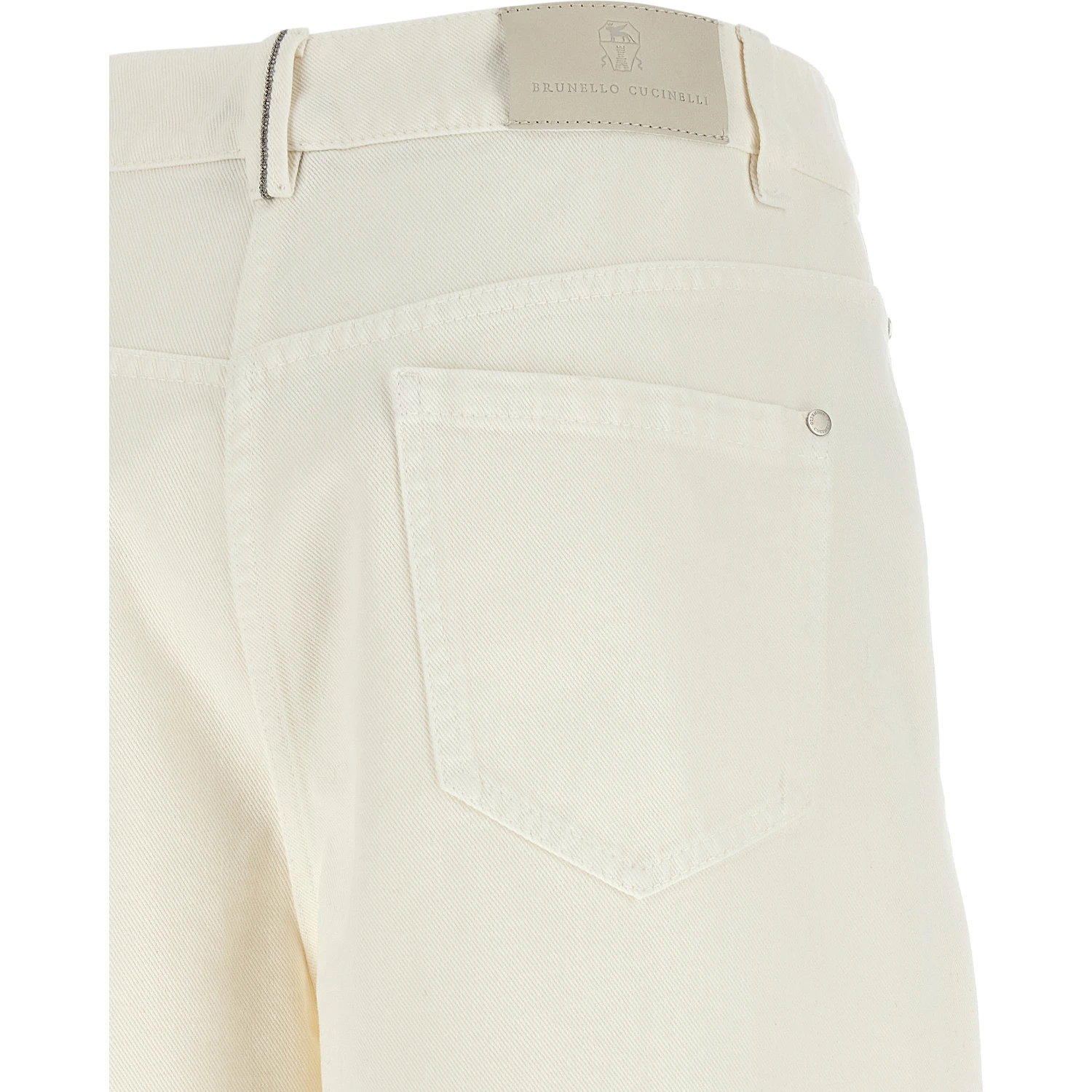 White Cotton Relaxed Fit Jeans