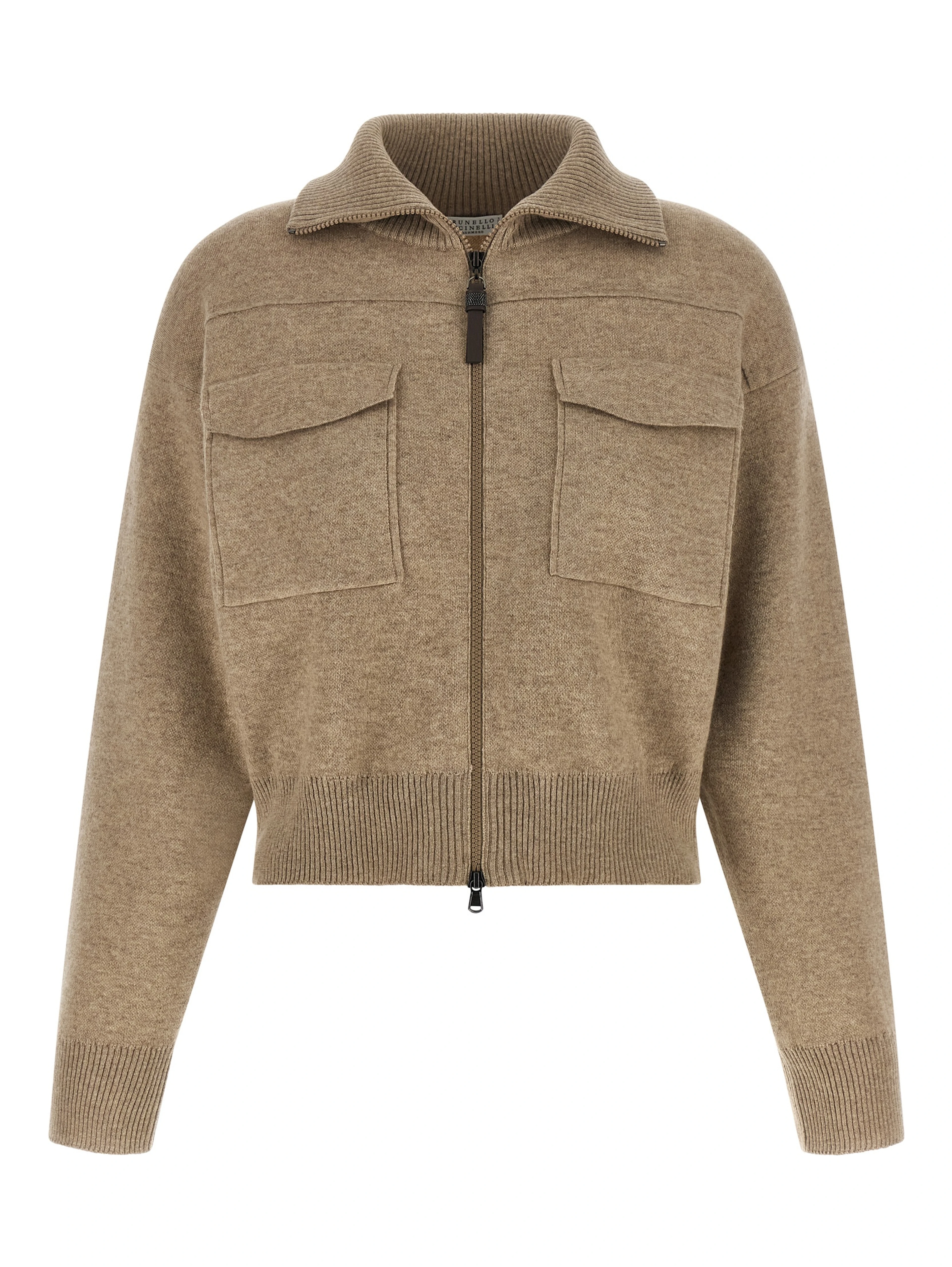 Beige Cashmere Cardigan