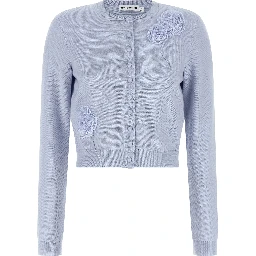 Blue Polyester Cardigan