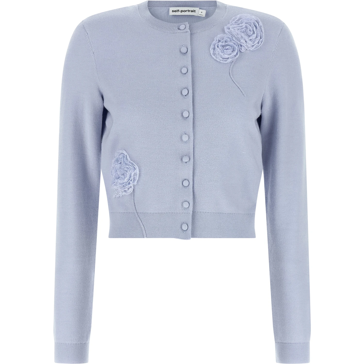 Blue Polyester Cardigan