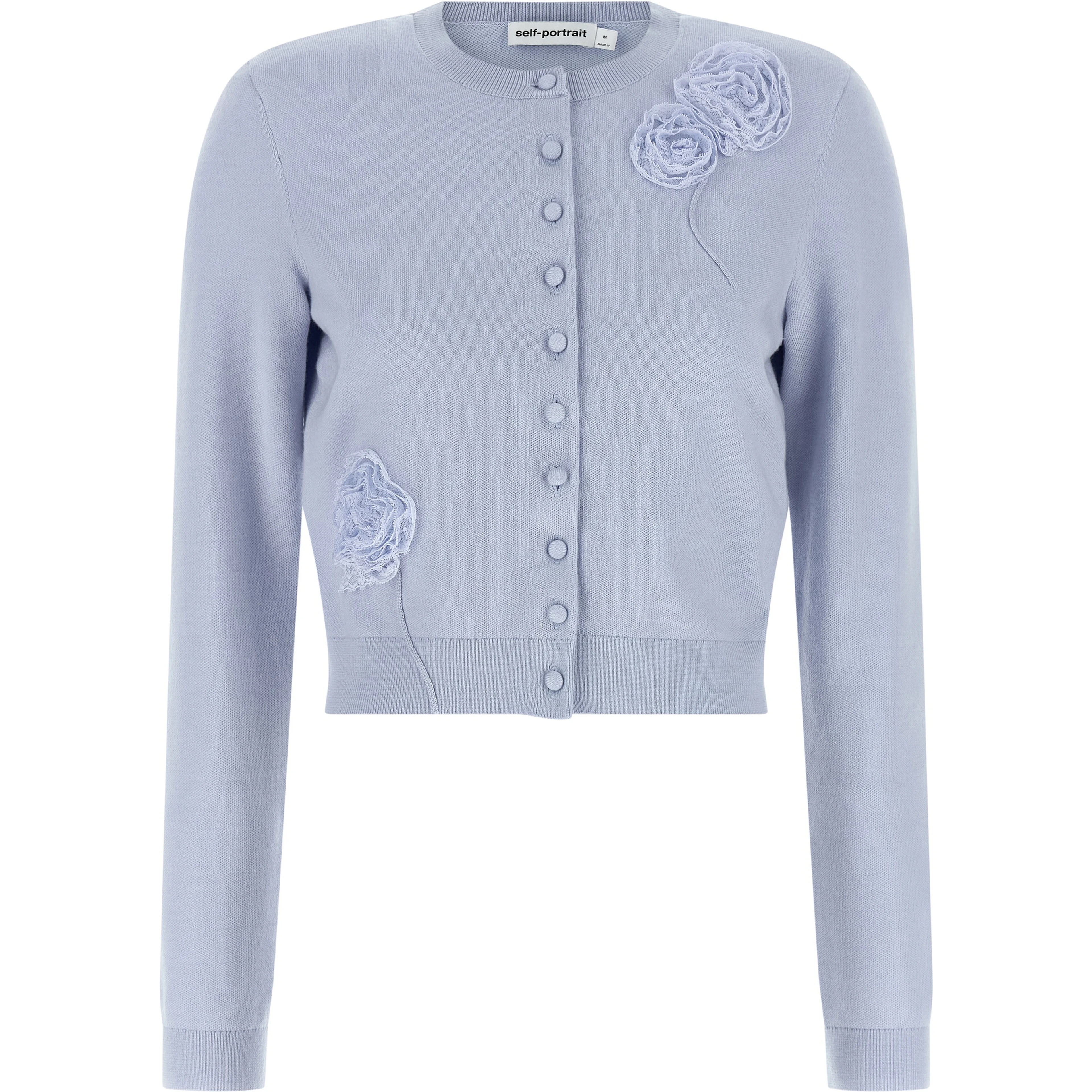Blue Polyester Cardigan