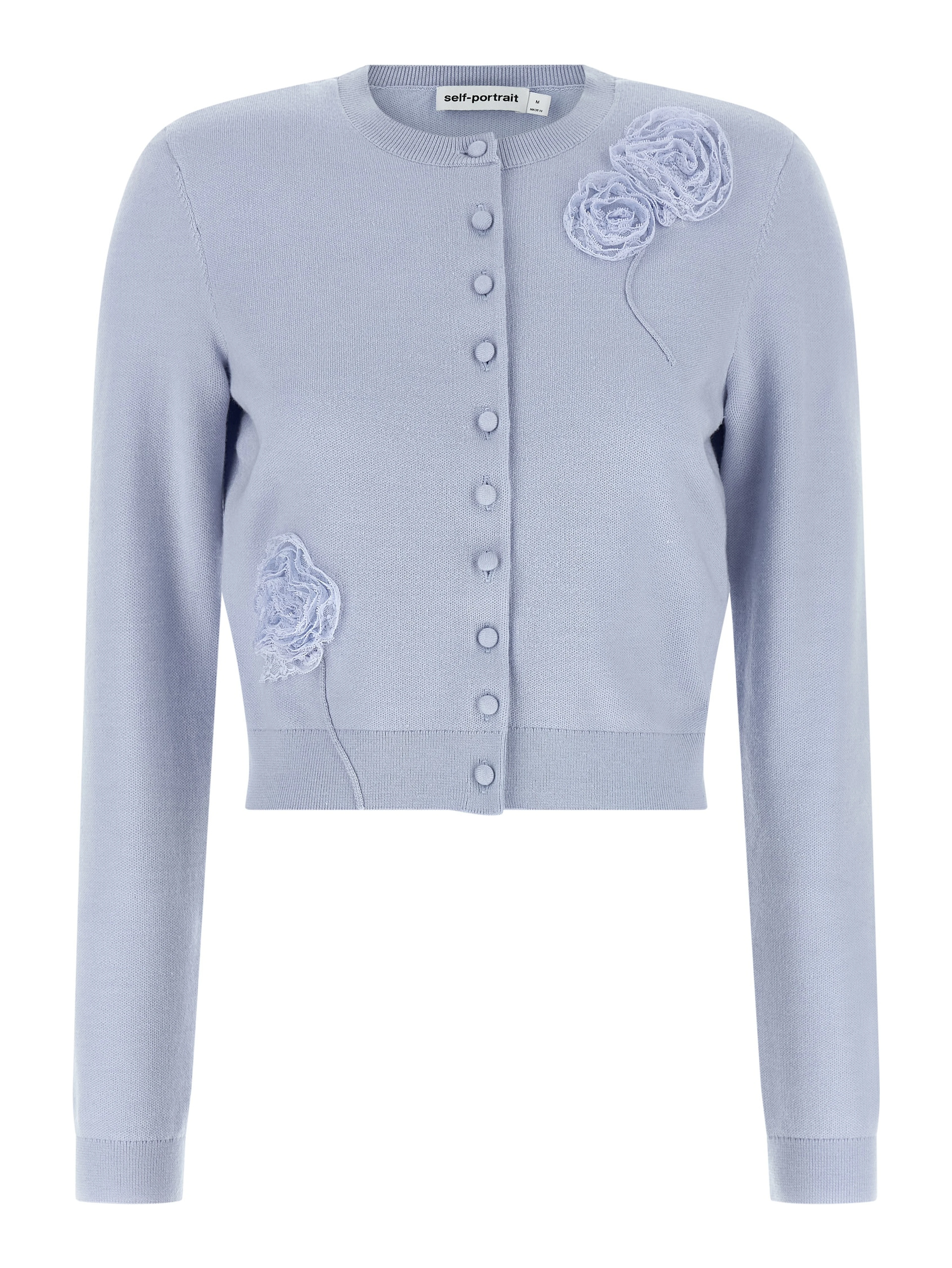Blue Polyester Cardigan