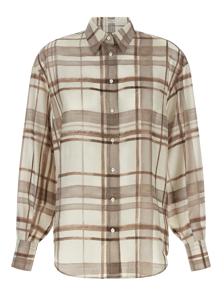 Beige Silk Blouse