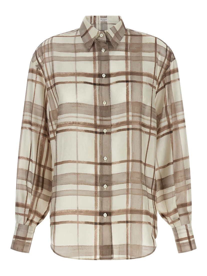 Beige Silk Blouse