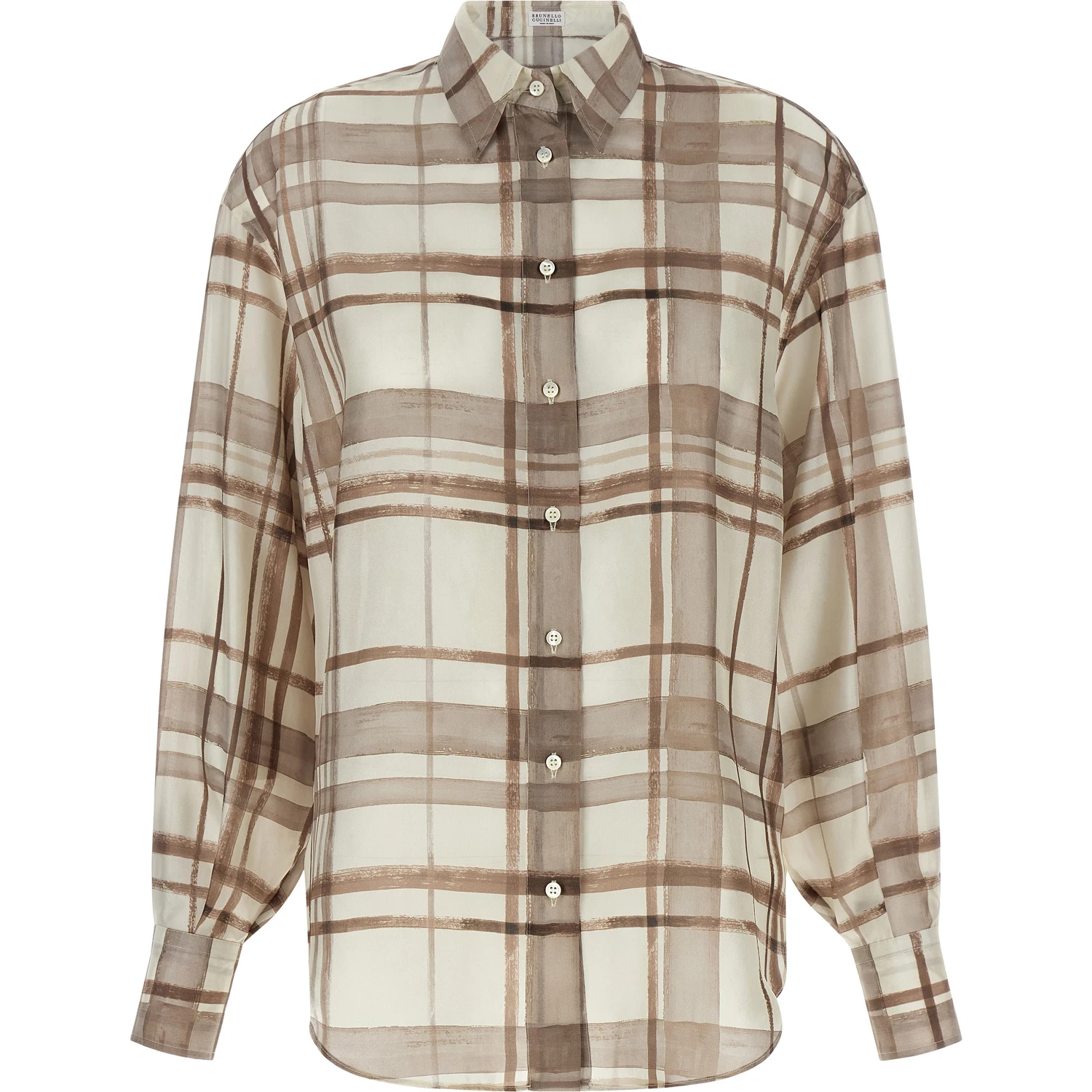 Beige Silk Blouse