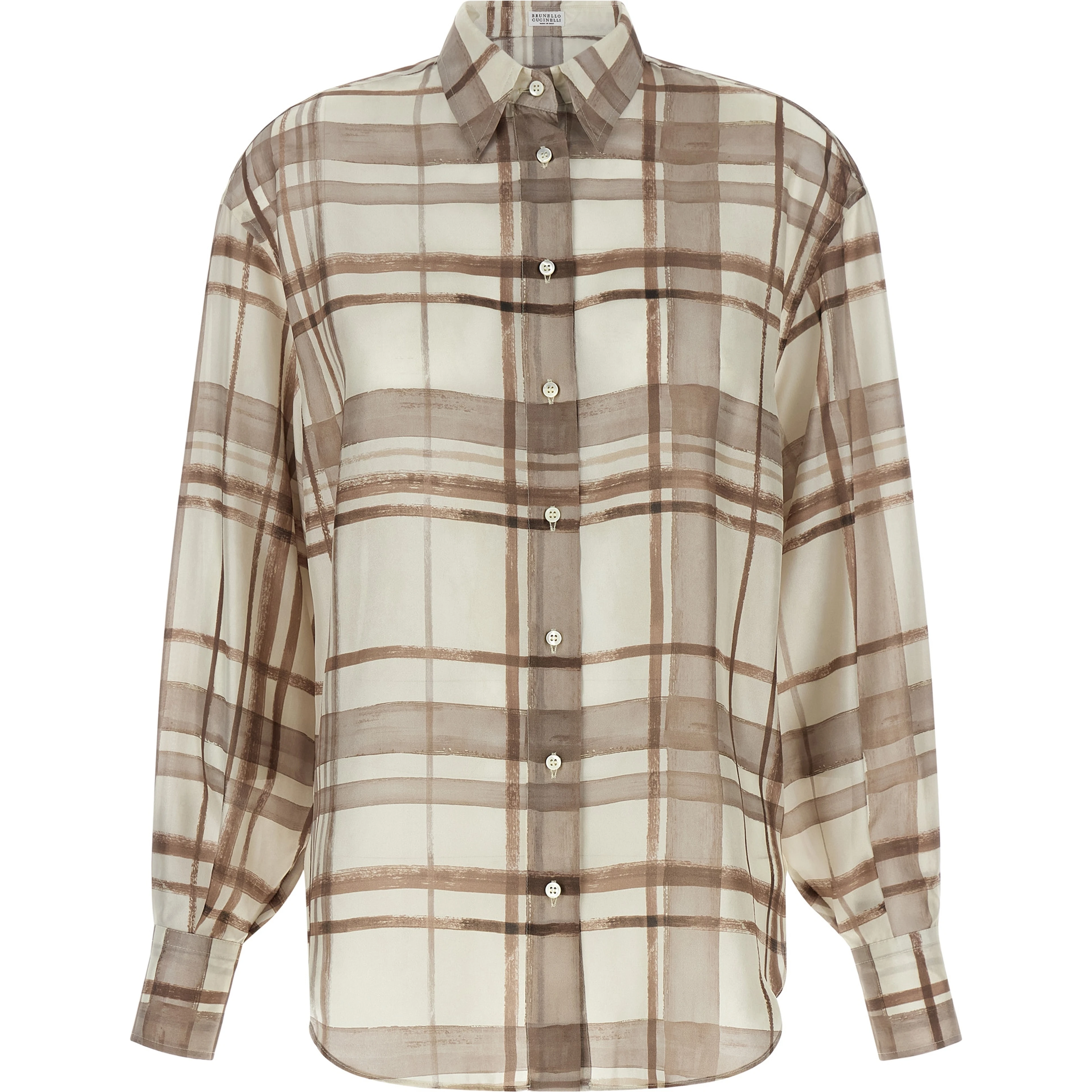 Beige Silk Blouse