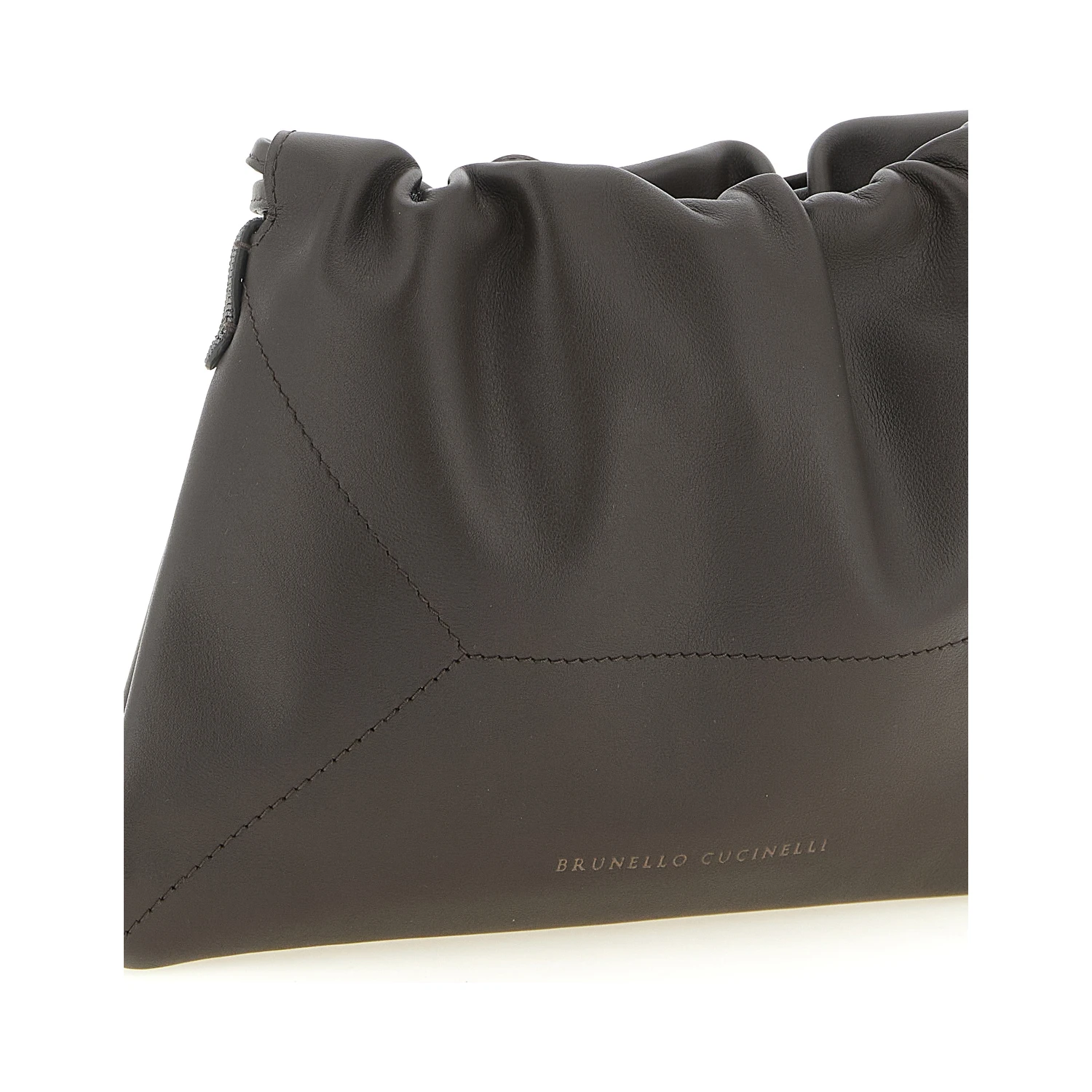 Brown Calfskin Clutch Bag