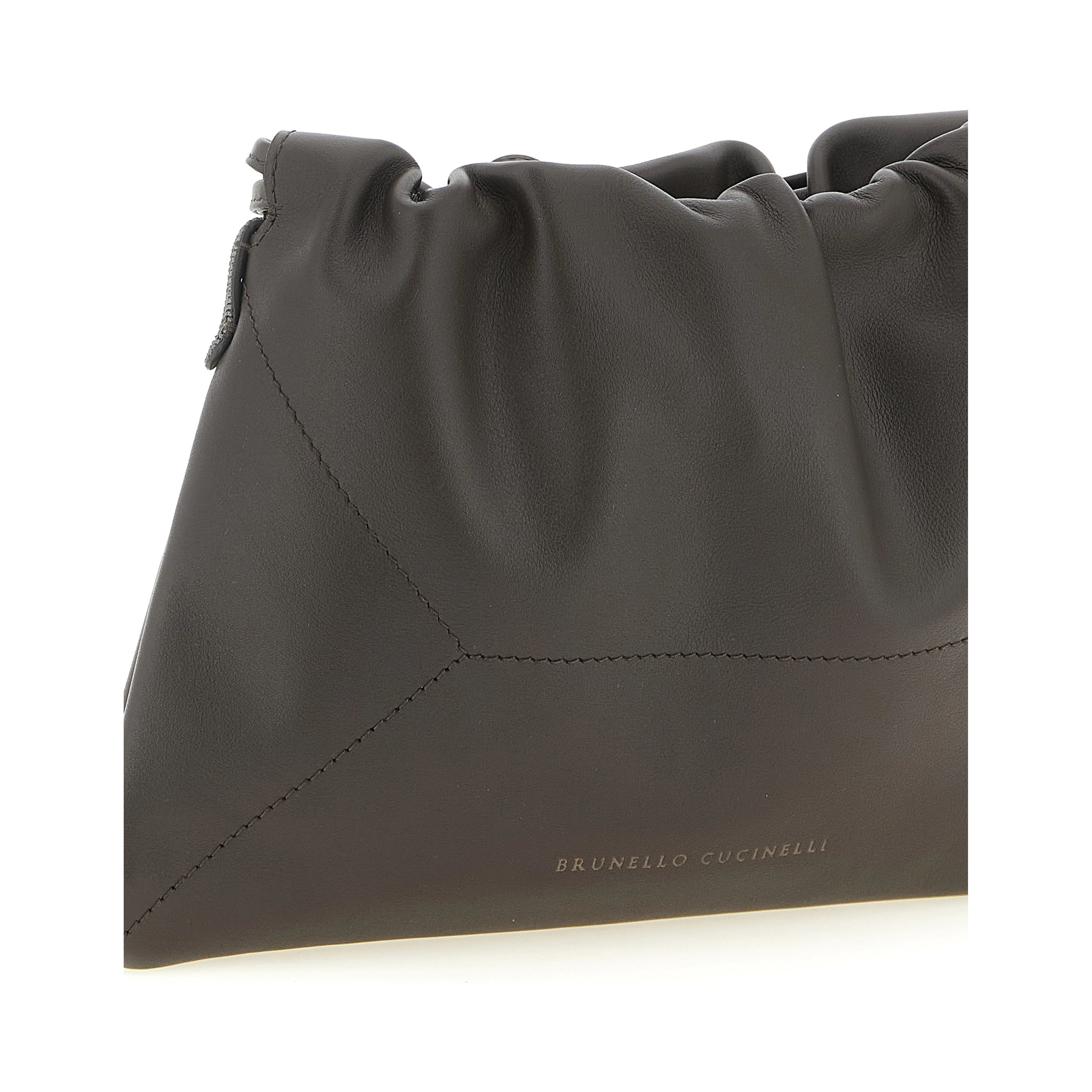 Brown Calfskin Clutch Bag