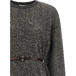 Gray Wool Midi Dress