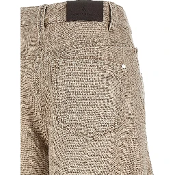 Beige Cotton Jeans Denim
