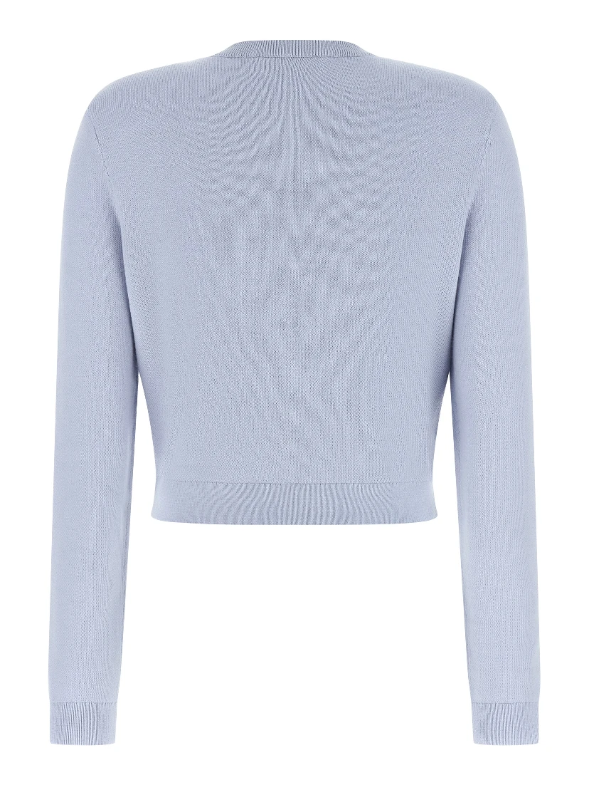 Blue Polyester Cardigan
