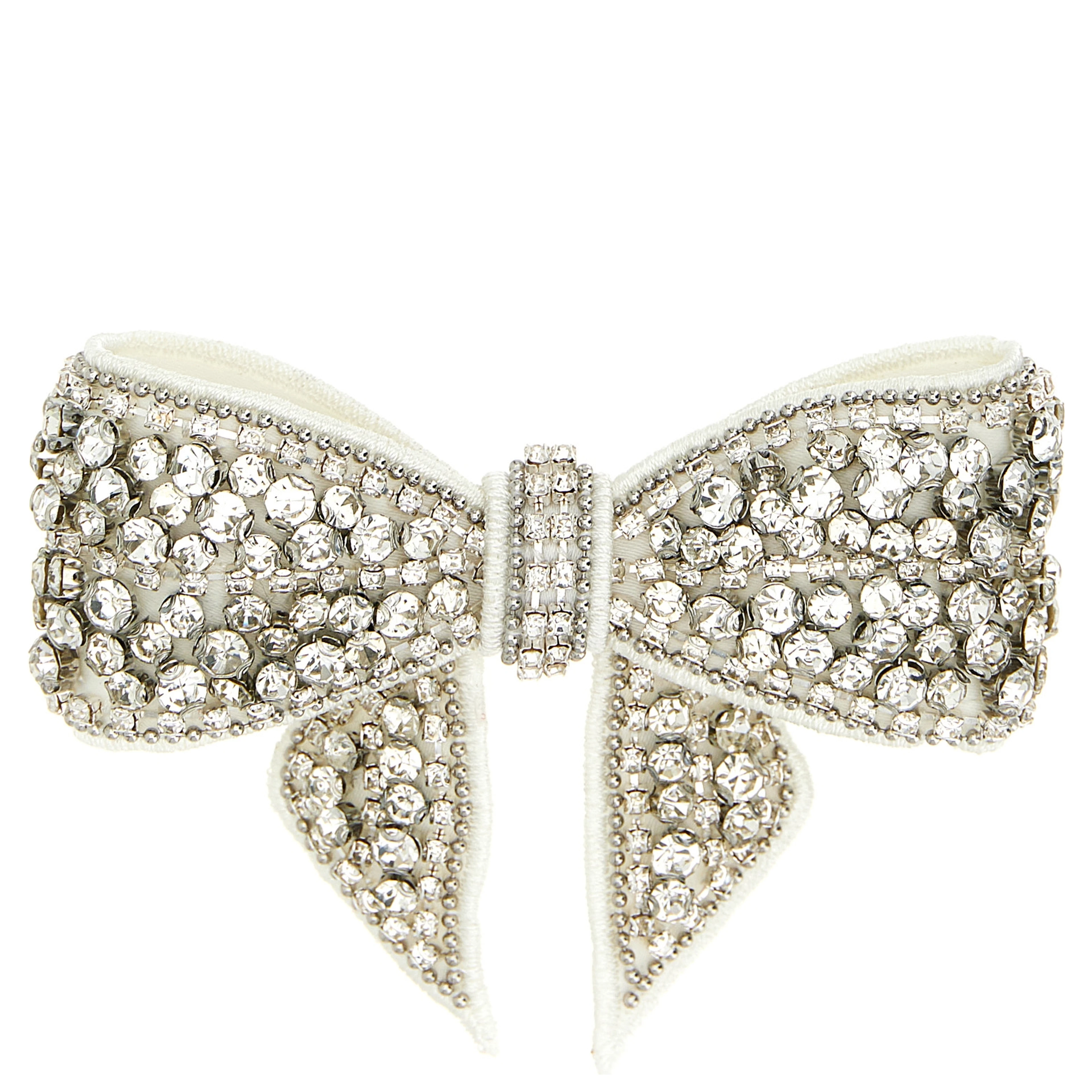 White Polyester Hair Clip