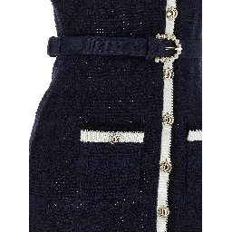 Blue Cotton Midi Dress