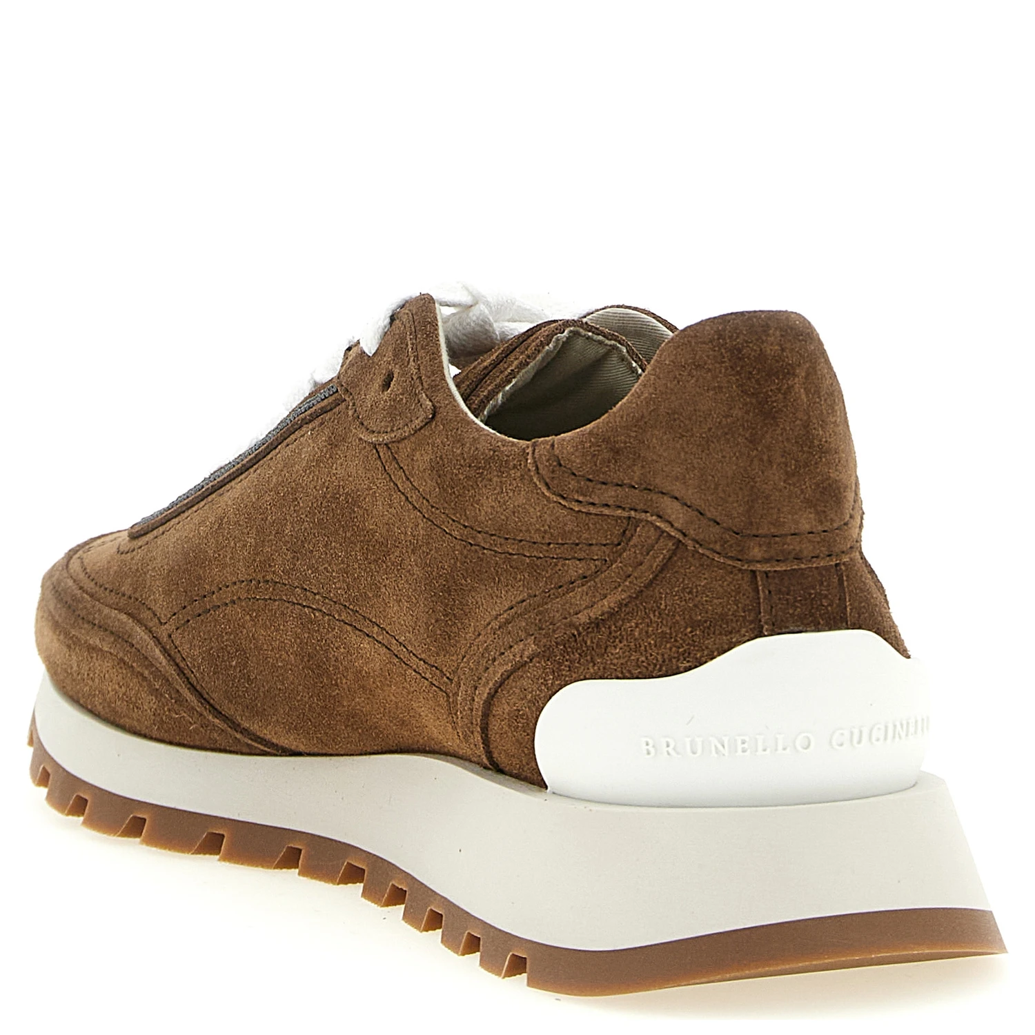 Brown Calfskin Low Top Sneakers
