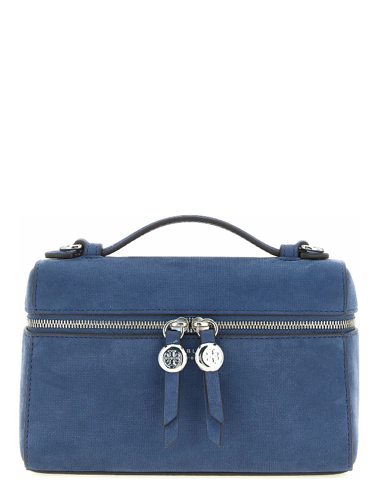 Blue Lamb Leather Handbag