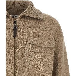 Beige Cashmere Cardigan