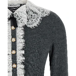 Gray Wool Cardigan