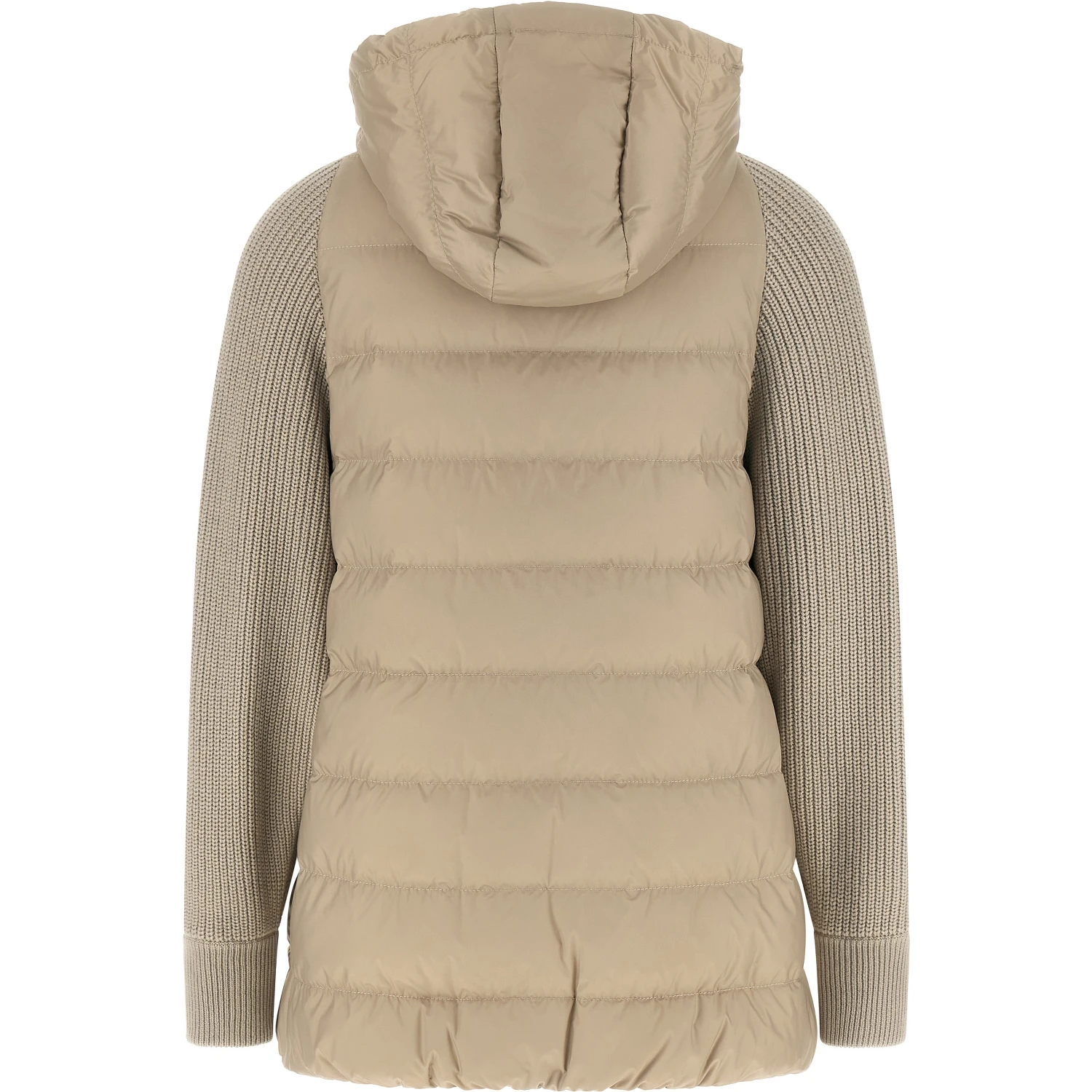 Beige Polyester Full-Length Jacket