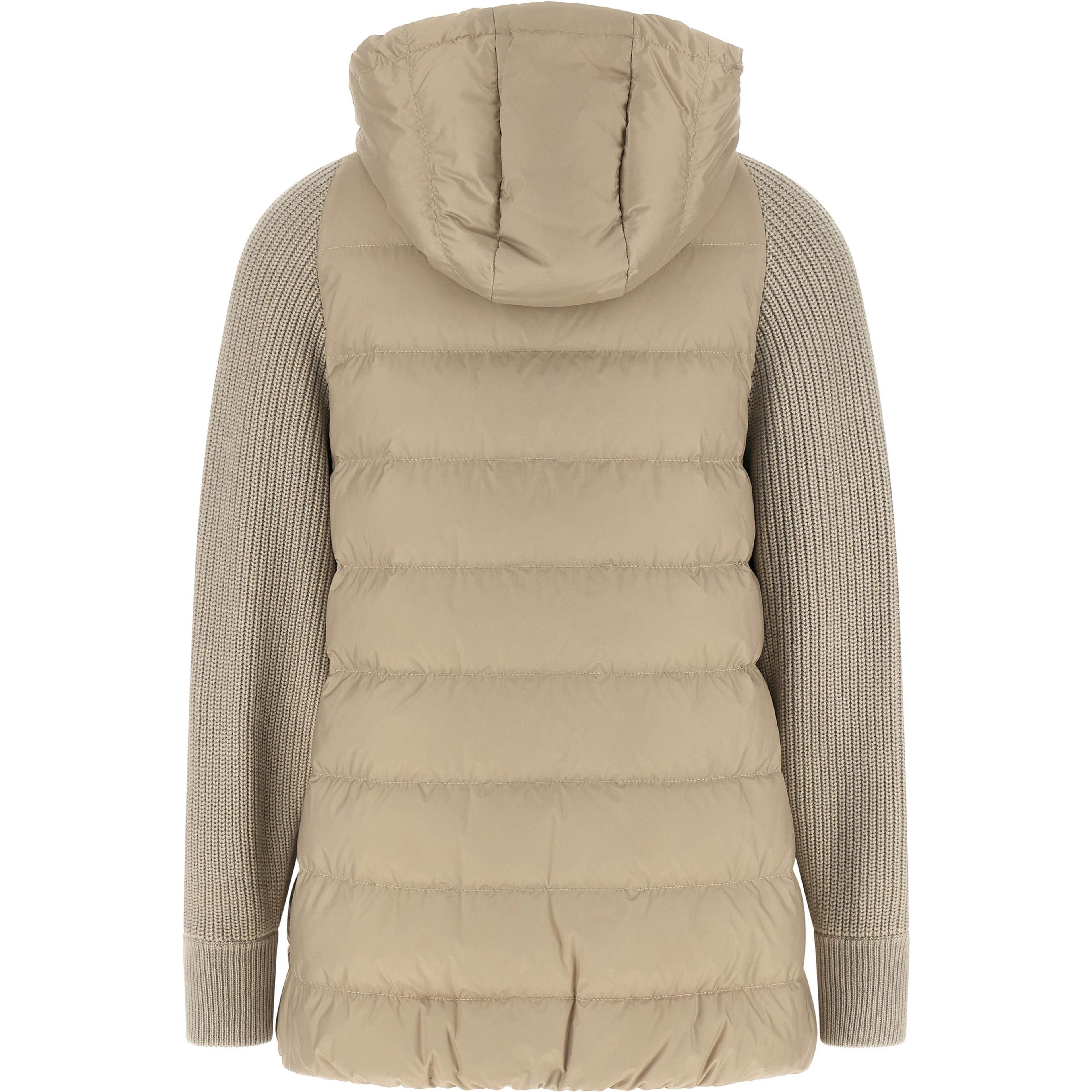Beige Polyester Full-Length Jacket