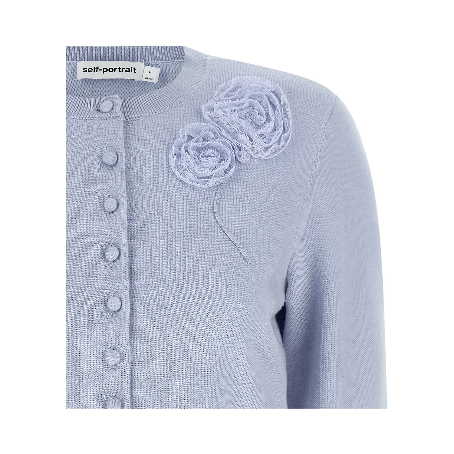 Blue Polyester Cardigan