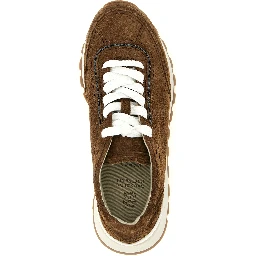 Brown Calfskin Low Top Sneakers