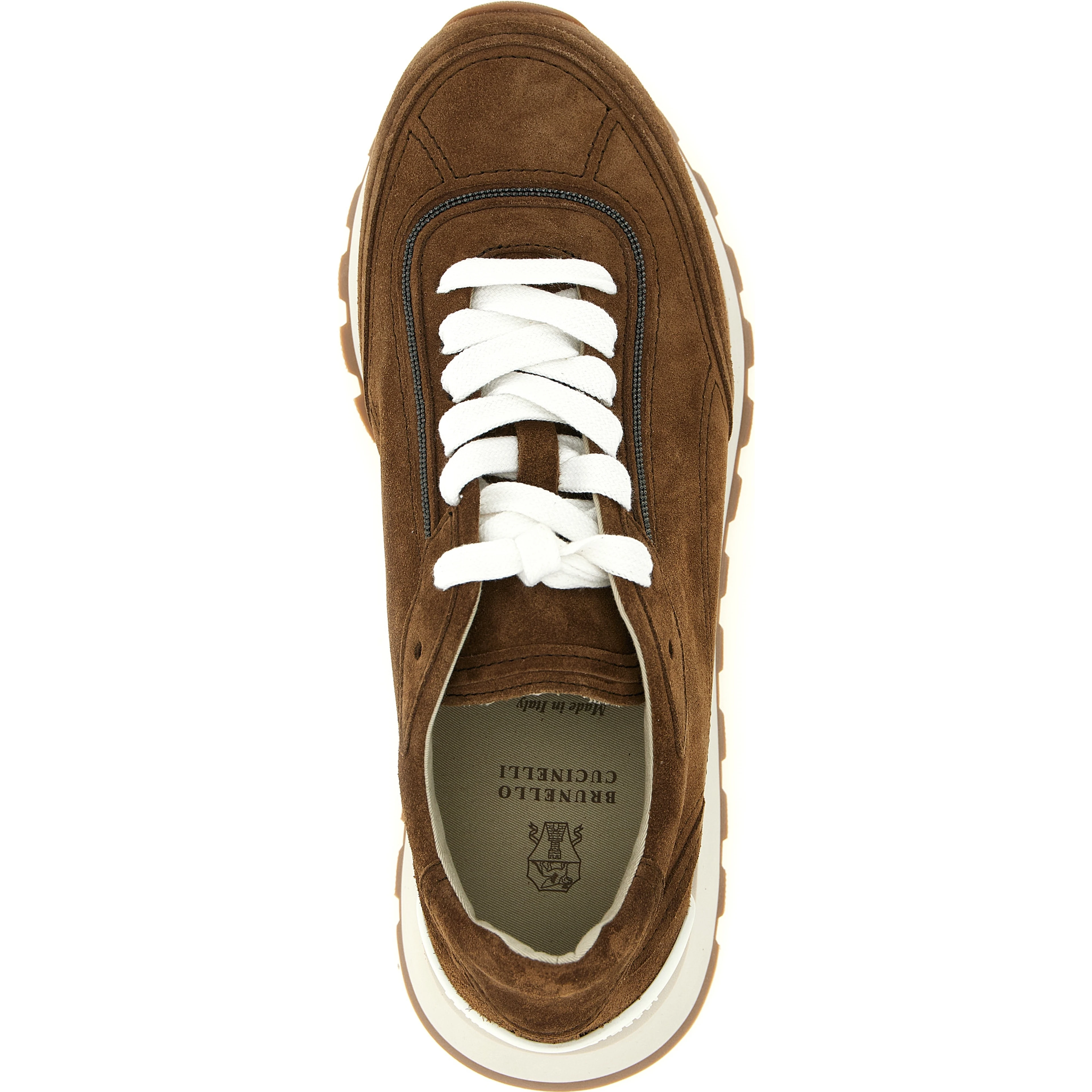 Brown Calfskin Low Top Sneakers