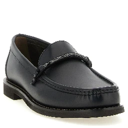 Black Calfskin Slip-On Loafers