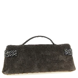 Brown Calfskin Clutch Bag