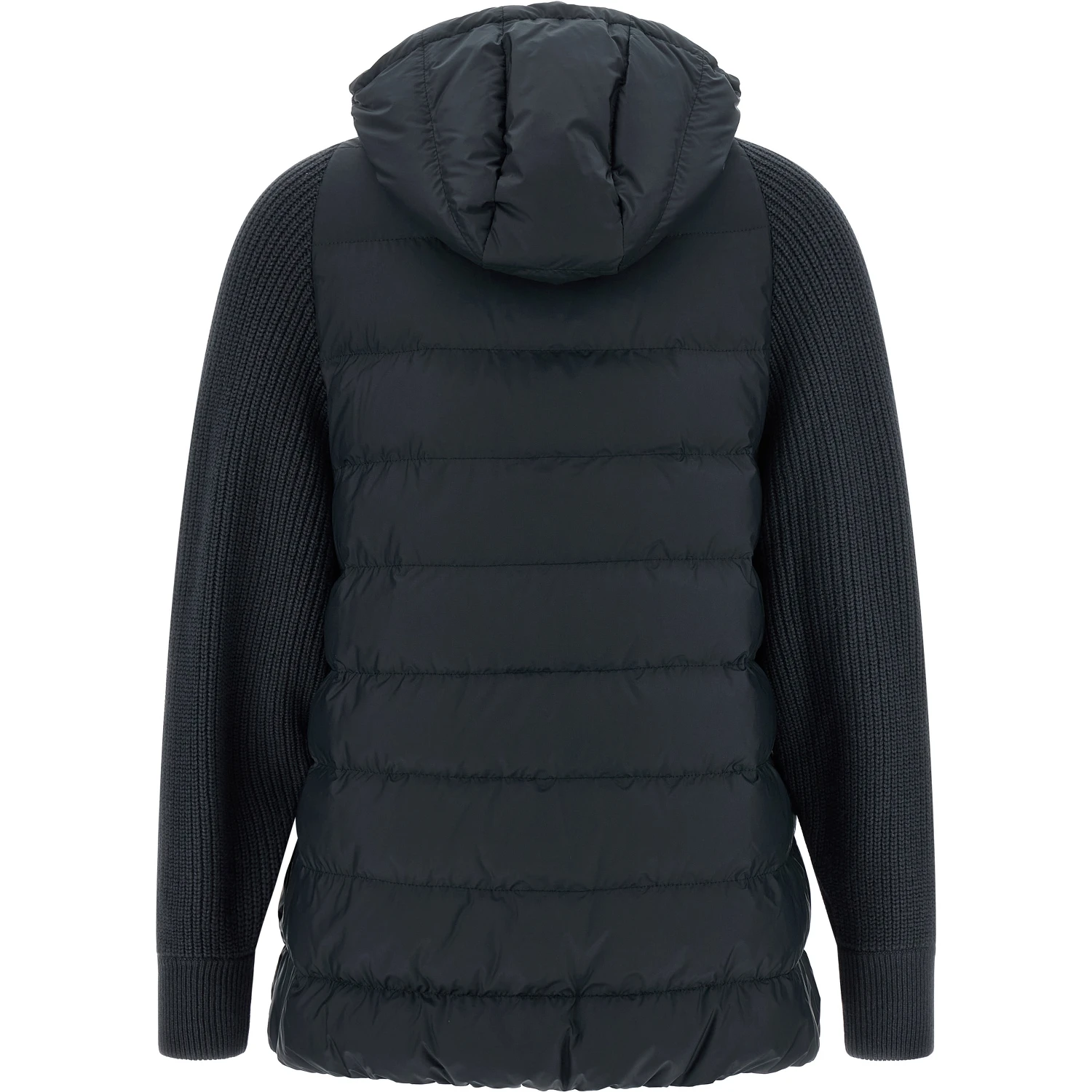 Blue Polyester Full-Length Jacket