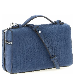 Blue Lamb Leather Handbag