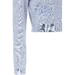 Blue Polyester Cardigan