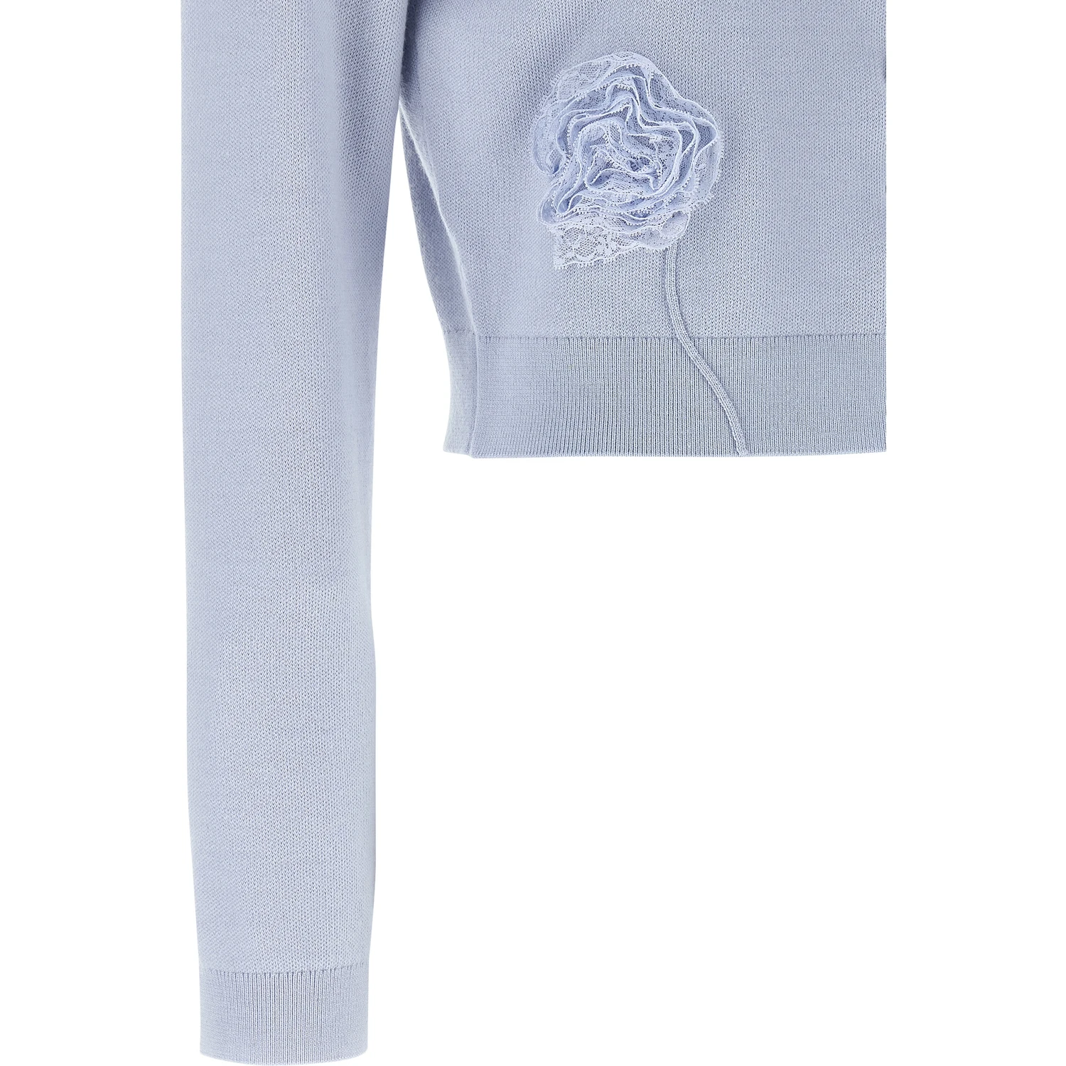 Blue Polyester Cardigan