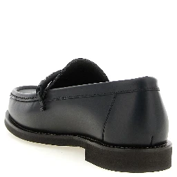 Black Calfskin Slip-On Loafers