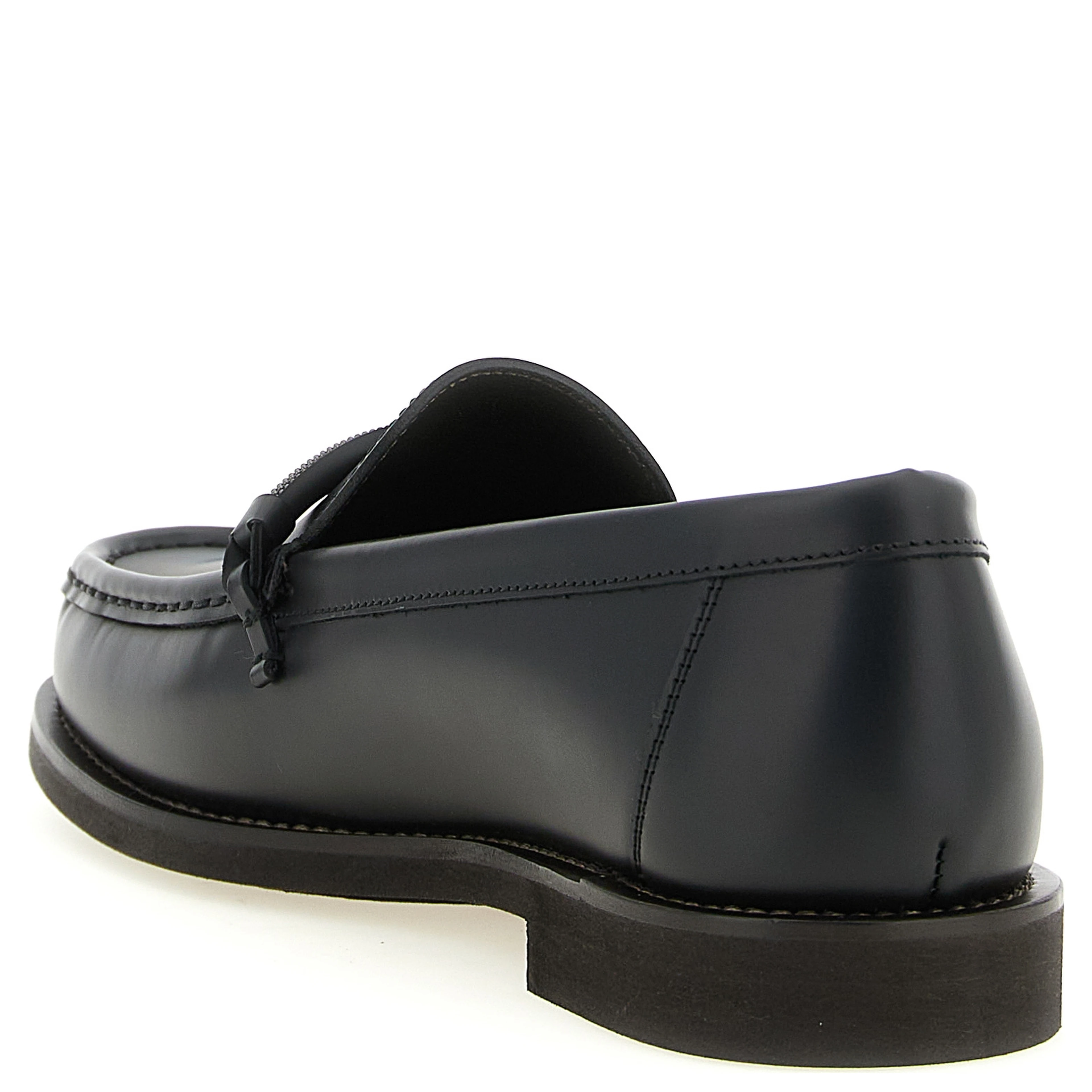 Black Calfskin Slip-On Loafers