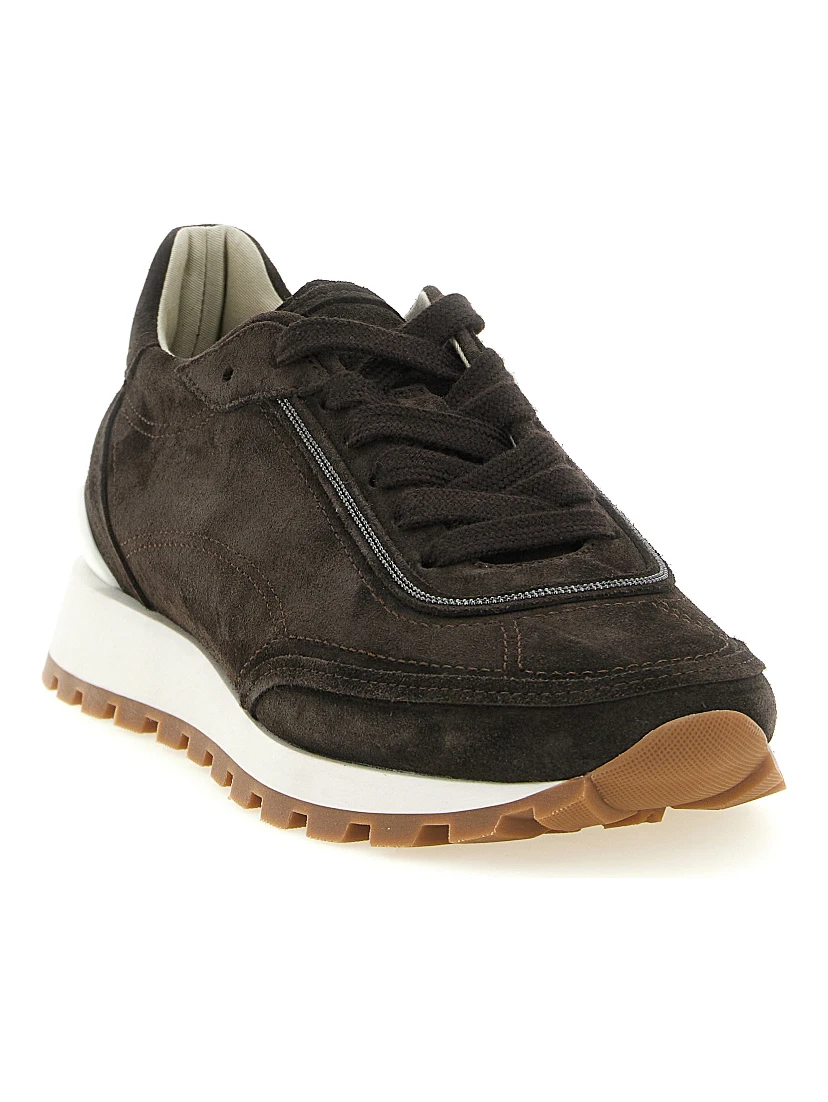 Brown Calfskin Sneakers