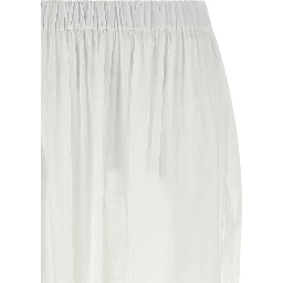 White Cotton Casual Pants