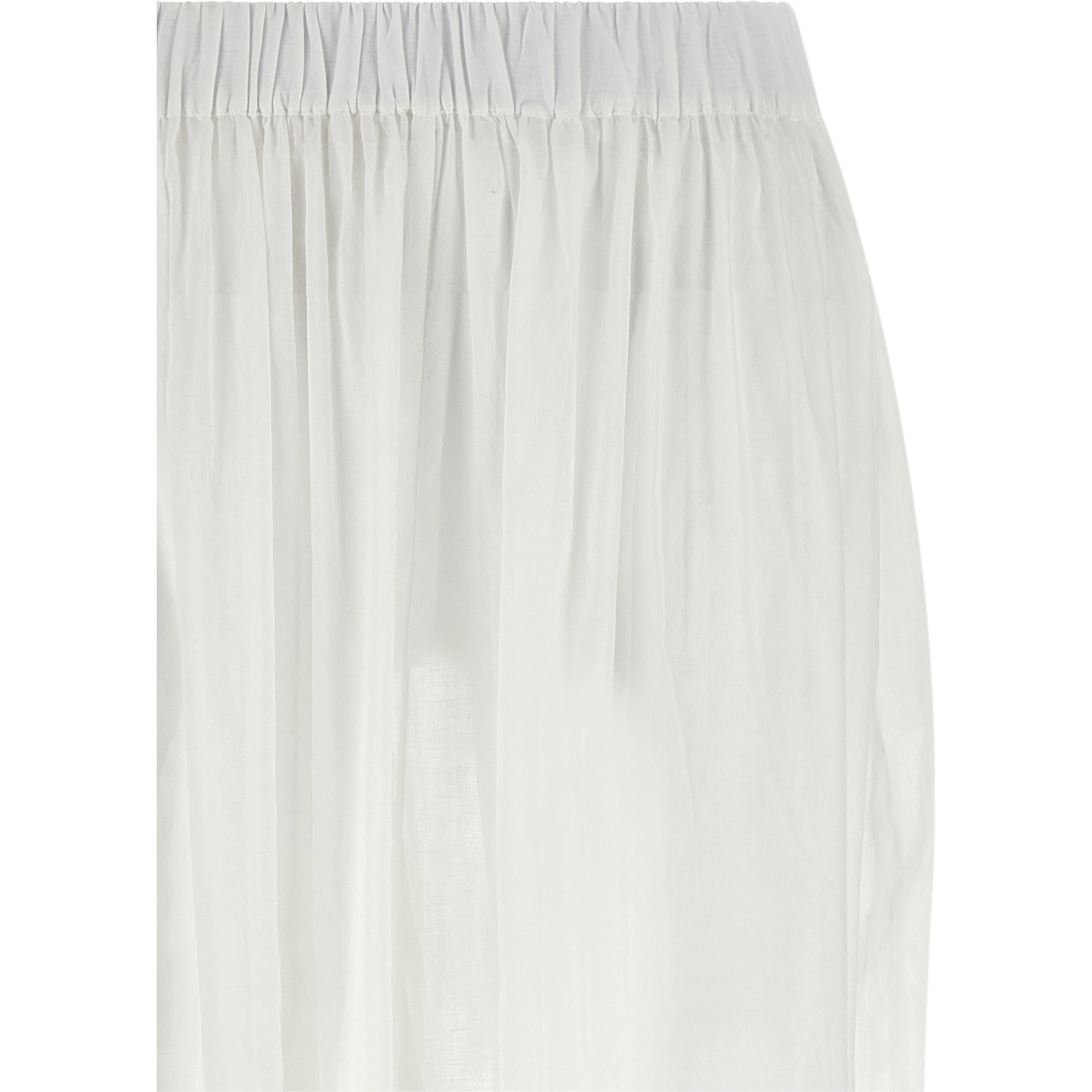 White Cotton Casual Pants
