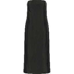 Black Viscose Midi Dress